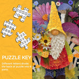 Flowers and Gnome Jigsaw Puzzle 1000 Pieces