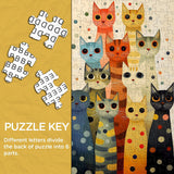 Color Cat Jenga Jigsaw Puzzle 1000 Pieces