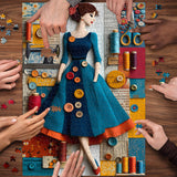 Vintage Sewing Muse Jigsaw Puzzle 1000 Pieces