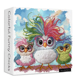 Colorful Funny Chicks Jigsaw Puzzle 1000 Pieces