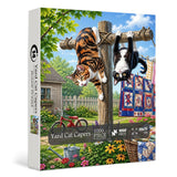 Yard Cat Capers Jigsaw Puzzle 1000 Pieces