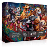 bboldin® Christmas Amusement Park Dog Jigsaw Puzzle 1000 Pieces