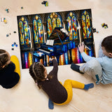 Gothic Church & Piano Jigsaw Puzzle 1000 Pieces