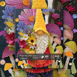 Flowers and Gnome Jigsaw Puzzle 1000 Pieces