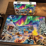 Northern Lights Cabin Jigsaw Puzzles 1000 Pieces