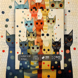 Color Cat Jenga Jigsaw Puzzle 1000 Pieces