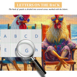 Beach Roosters Jigsaw Puzzle 1000 Pieces