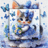 The Sapphire Kitten Jigsaw Puzzle 1000 Pieces