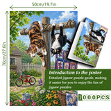 Yard Cat Capers Jigsaw Puzzle 1000 Pieces