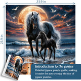 Moonlit Steeds Jigsaw Puzzle 1000 Pieces