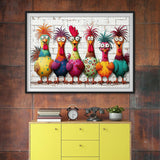 Crazy Colorful Chickens Jigsaw Puzzle 1000 Pieces