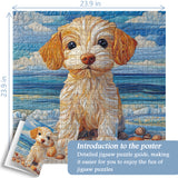 Fabric Puppy Jigsaw Puzzle 1000 Pieces