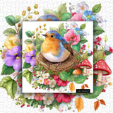 Garden Robin Jigsaw Puzzle 1000 Pieces