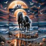 Moonlit Steeds Jigsaw Puzzle 1000 Pieces