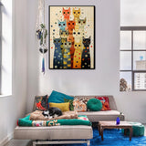 Color Cat Jenga Jigsaw Puzzle 1000 Pieces