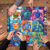 Colorful Ocean Turtles Jigsaw Puzzle 1000 Pieces