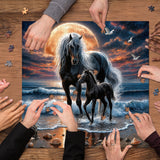 Moonlit Steeds Jigsaw Puzzle 1000 Pieces
