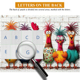 Crazy Colorful Chickens Jigsaw Puzzle 1000 Pieces