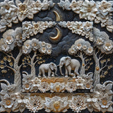 Moonlight Elephants Jigsaw Puzzle 1000 Pieces