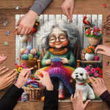 Grandma’s Cozy Knit Jigsaw Puzzle 1000 Pieces