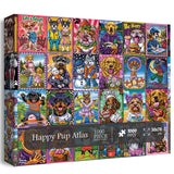 Happy Pup Atlas Jigsaw Puzzle 1000 Pieces