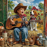 Cowboy Strums Jigsaw Puzzle 1000 Pieces
