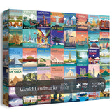 BBLOLDIN® World Land Monces de Viaje Jigsaw Puzzle 1000 Piezas