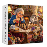 Chess with Kitty Jigsaw Puzzle 1000 Pieces