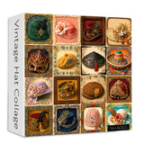 Vintage Hat Collage Jigsaw Puzzle 1000 Pieces