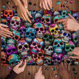 Colorful Skulls Jigsaw Puzzle 1000 Pieces