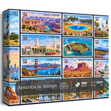America in Stamps Jigsaw Puzzle 1000 Pieces