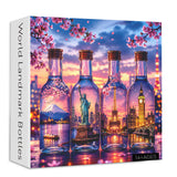 World Landmark Bottles Jigsaw Puzzle 1000 Pieces