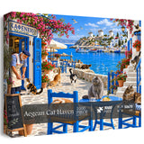 Aegean Cat Haven Jigsaw Puzzle 1000 Pieces