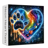 Neon Heart Trails Jigsaw Puzzle 1000 Pieces