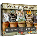 Flowerpot Kitten Jigsaw Puzzle 1000 Pieces