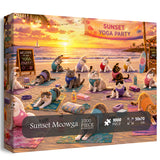 Sunset Meowga Jigsaw Puzzle 1000 Pieces