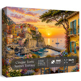 Cinque Terre Sunset Terrace  Jigsaw Puzzle 1000 Pieces