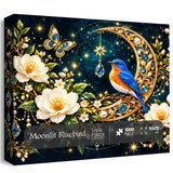 Moonlit Bluebird Jigsaw Puzzle 1000 Pieces