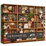 Cat Bookshelf Jigsaw Puzzle 1000 Pieces