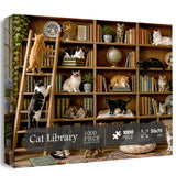 Cat Library Jigsaw Puzzle 1000 Pieces