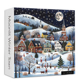 Moonlit Winter Town Jigsaw Puzzle 1000 Pieces