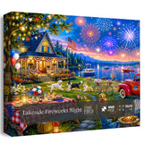 Lakeside Fireworks Night Jigsaw Puzzle 1000 Pieces