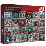Blue Christmas Wonderland Jigsaw Puzzle 1000 Pieces
