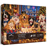 Christmas Pet Party Jigsaw Puzzle 1000 Pieces