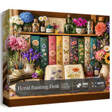 Floral Painting Desk Jigsaw Puzzle 1000 Pieces