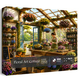 Floral Art Cottage Jigsaw Puzzle 1000 Pieces