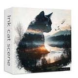 Ink cat scene Jigsaw Puzzle 1000 Pieces