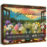 Faith Floral Window Jigsaw Puzzle 1000 Pieces