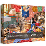 Kitty Laundry Day Jigsaw Puzzle 1000 Pieces