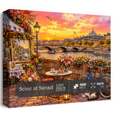 Seine at Sunset Jigsaw Puzzle 1000 Pieces